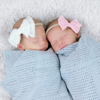 twin newborn girls photoshoot